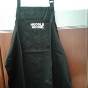 Huddle House Bib Apron Black Tie at Waist - SHIPS FREE